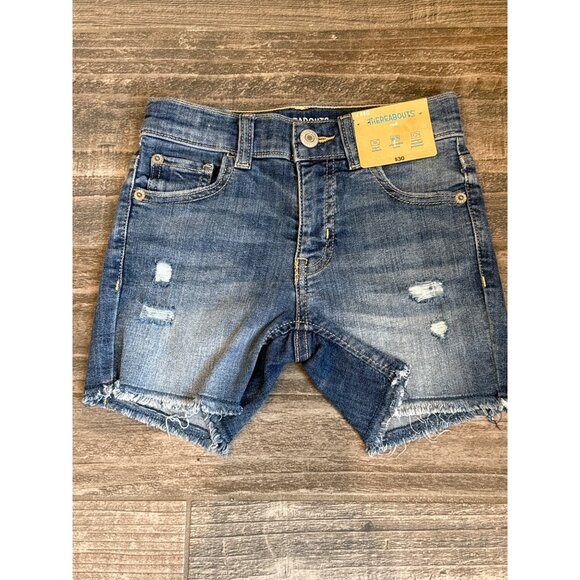 ThereAbouts  Girl's size 4 Jean Shorts 3 pairs Denim & white NEW - Picture 2 of 4